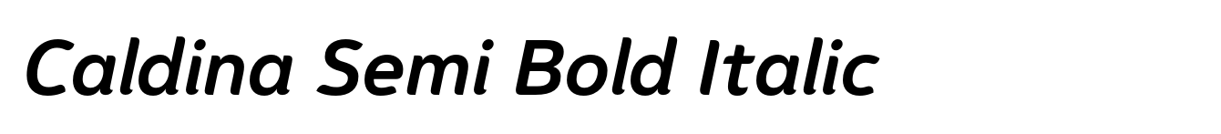 Caldina Semi Bold Italic